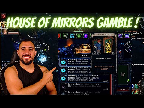 [Gamble video] House of Mirrors cards Gamble in Harvest on POE ! Mirror of Kalandra !
