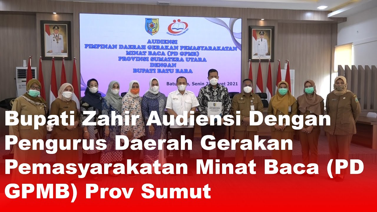 Bupati Zahir Audiensi Dengan Pengurus Daerah Gerakan Pemasyarakatan Minat Baca (PD GPMB) Prov Sumut