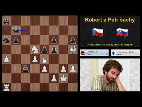 5.den GM Ján Markoš - Mistrovství Evropy v šachu družstev 2019 - Česko- Slovenský přímý přenos,