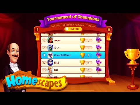 Homescapes Tournament of Champions Cup 1 -2 After Level 9999 HD Walkthrough | 3 - match game Android
