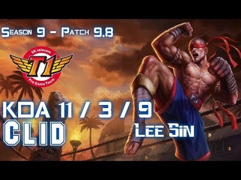 SKT T1 Clid LEE SIN vs ELISE Jungle - Patch 9.8 KR Ranked
