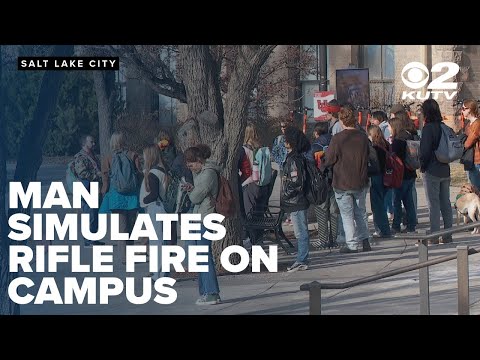 Man arrested after simulating rifle fire directed at activists on Utah college campus