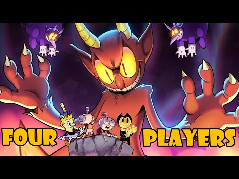 Cuphead 4 Players Co-op Gameplay Destroying The Devil !!