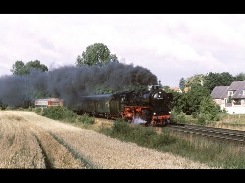 Dampflok 012 100-4 (01 1100) mit Sonderzug der REF von Hamburg - Puttgaden Sommer 2003