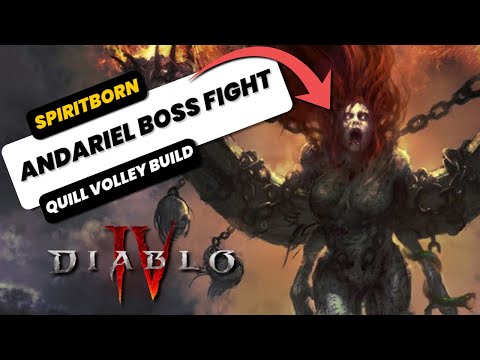 Andariel Boss Fight | Spiritborn Quill Volley Build | Torment I Diablo IV Season 10