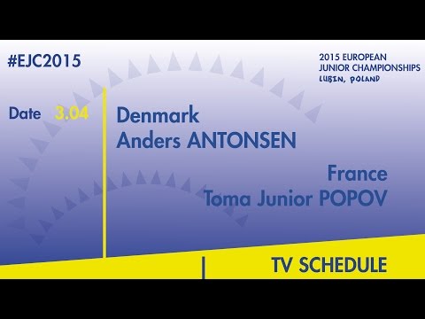 Semifinal A.Antonsen(DEN) VS. T.J.Popov(FRA) #EJC2015 Lubin, Poland