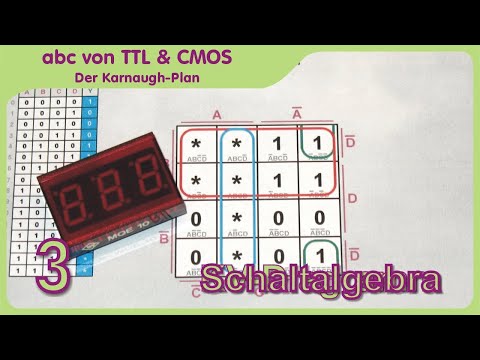 abc of TTL and CMOS part 3 - Karnaugh plan, KV diagram for circuit optimization explained