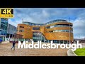 Walk in Middlesbrough - around Teesside University. 4K