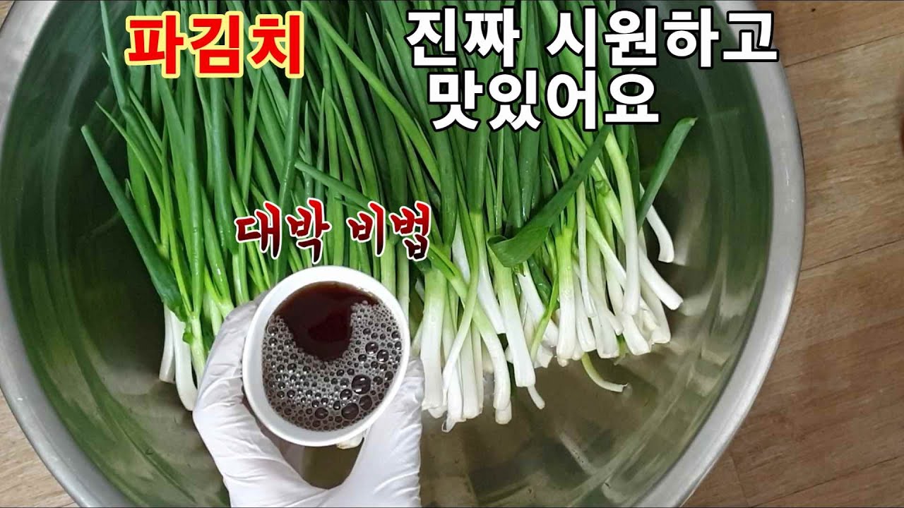 소금에 절일 필요없는 쪽파 김치 이것넣고? 꿀맛 완전 보장