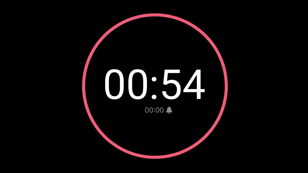 54 Second Countdown Timer / iPhone Timer Style