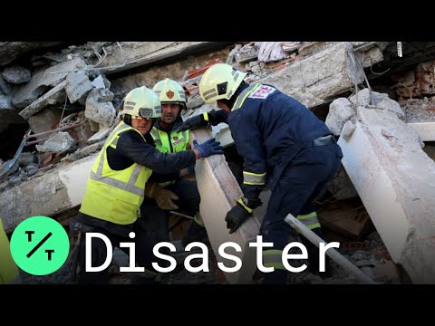 Albania PM Edi Rama Visits Tirana Destruction from 6.4 Earthquake Video