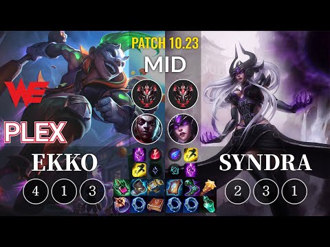 WE Plex Ekko vs Syndra Mid - KR Patch 10.23