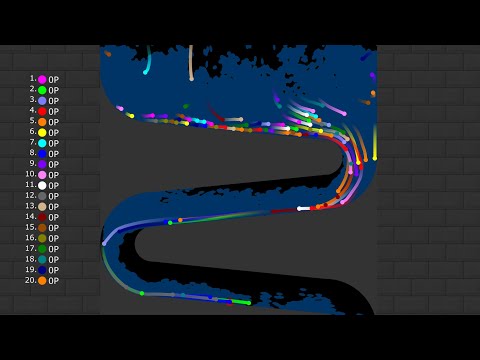 Stay First 2 - Water Flow - Marble Race in Algodoo