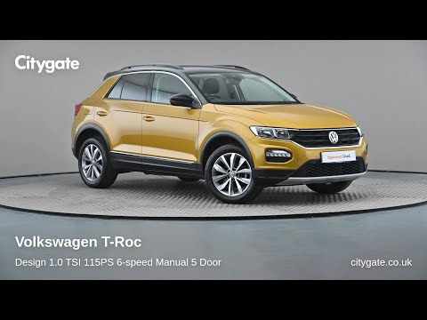 Volkswagen T-Roc - Design 1.0 TSI 115PS 6-speed Manual 5 Door - Citygate Volkswagen Chalfont