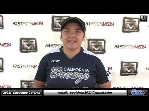 2023 Cheyenne Coldren 3.8 GPA - Power Hitting Catcher & Third Base Softball Skills Video - Ca Breeze