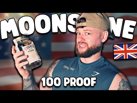 British Guy tries 100 PROOF MOONSHINE for the FIRST TIME!