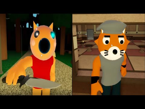 Foxy vs Foxy Cat Jumpscare - Roblox Piggy Book 2