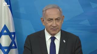 ראש הממשלה בנימין נתניהו: "היום שילמנו מחיר קורע לב נוסף במלחמתנו הצודקת על הגנת המולדת" (עדכוני משרד ראש הממשלה) - התמונה מוצגת ישירות מתוך אתר האינטרנט יוטיוב. זכויות היוצרים בתמונה שייכות ליוצרה. קישור קרדיט למקור התוכן נמצא בתוך דף הסרטון