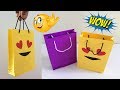 How To Make Paper Bag | Gift Bag | EMOJIS | Easy Emoji DIY | DIY Bag | Wallet | Handbag | DotsDIY