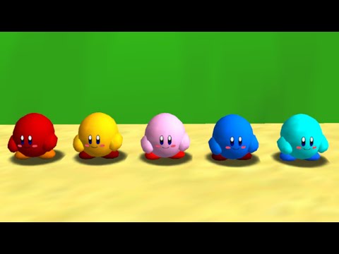 Kirby in Super Mario 64 (5 Players) - Full Game 100% Walkthrough