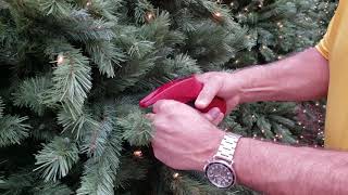 How to Troubleshoot and Repair Christmas lights on a Pre lit  Life like Tree ENGLISH GARDENS