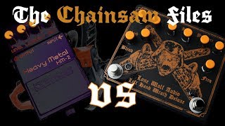 Video thumbnail for The Chainsaw Files – Lone Wolf Audio Left Hand Wrath DELUXE vs. Boss HM-2 clone comparison by Dome
