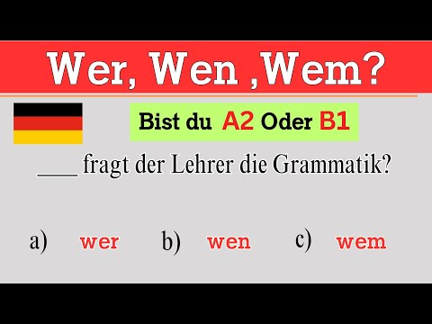 Wer, Wen oder Wem? | Deutsch Grammatik einfach erklärt | A1–B1 Quiz
