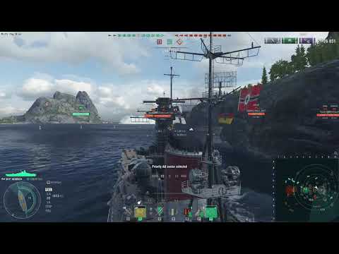 World Of Warships Random Battle Gameplay With P HEINRICH Battleship (No Commentary Gameplay)