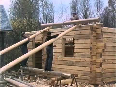 Traditional Finnish Log House Building Process Video