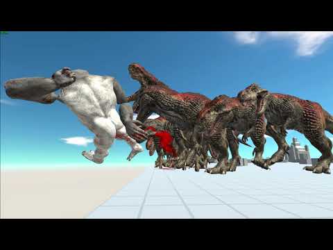 T-REX Army vs GORO THE GIANT - Animal Revolt Battle Simulator
