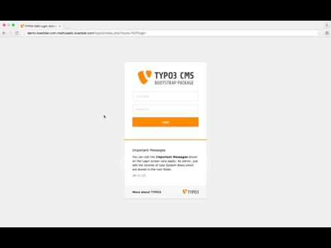 TYPO3 - Einloggen