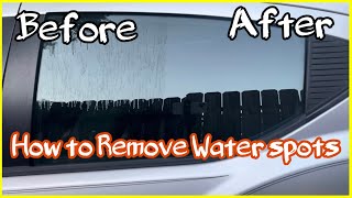 How to remove water spots on glass ( removing stains )