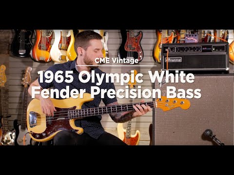 1965 Olympic White Fender Precision Bass | CME Vintage Demo | Mike Larsen