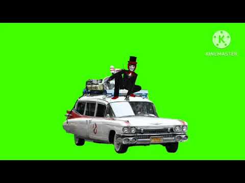 katie killerson jumping onto the ecto-1 green screen 3