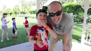 Nerf War :  Superhero Kids take on Twin Toys! (Twin Toys)