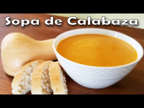 Receta de Como Hacer Sopa de Calabaza Butternut | Crema de Calabaza | Butternut Squash Soup Recipe