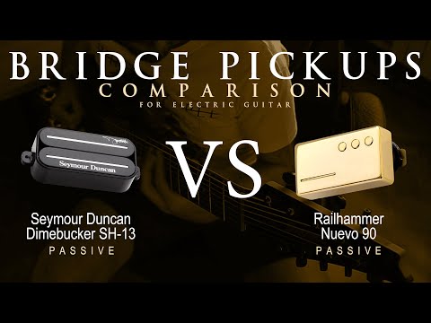 Seymour Duncan DIMEBUCKER SH-13 vs Railhammer NUEVO 90 - Bridge Guitar Pickup Comparison Tone Demo