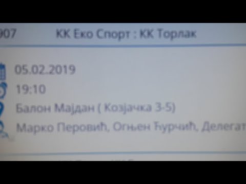 05.02.2019 1MRL Eko Sport vs Torlak uživo 1