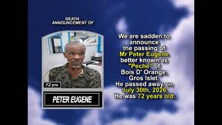 Peter Eugene ~ Short Obituary