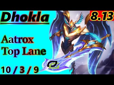 Dhokla as NEW Aatrox VS Jayce Top Lane - S8 Patch 8.13 - NA Challenger - Full Gameplay