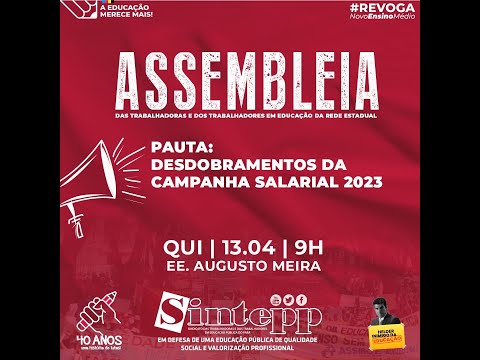 13|04 - Assembleia geral da rede estadual de ensino