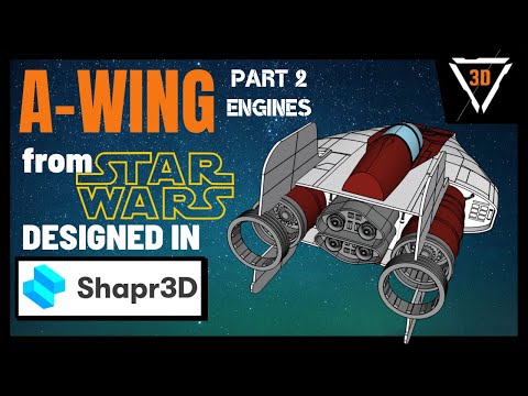RZ-1 A-wing interceptor 3D modeling | Shapr3D on iPad | part 2 - engines