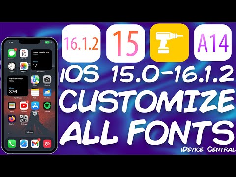 iOS 15.0 - 16.1.2 JAILBREAK News: App RELEASED For Changing All iOS Fonts / Custom Font, ALL Devices