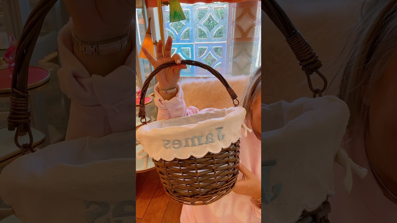 Make personalized Easter baskets with me! #walmart #walmartfinds #easter  #easterbasket #embroidery