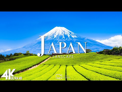 FLYING OVER JAPAN (4K UHD) Amazing Beautiful Nature Scenery with Relaxing Music | 4K VIDEO ULTRA HD