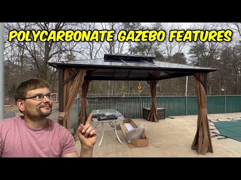 Amazon Polycarbonate Gazebo Review Assembly, Features, and First Impressions!