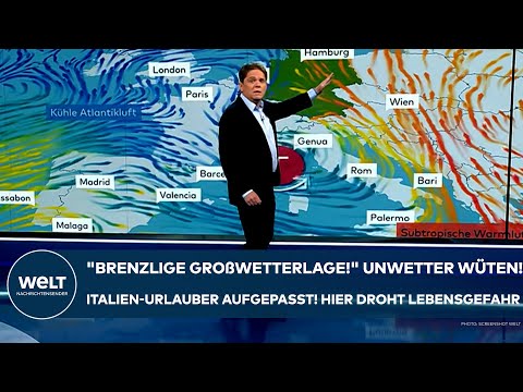 ITALIEN: "Brenzlige Großwetterlage!" Unwetter wüten! Urlauber aufgepasst! Hier droht Lebensgefahr!