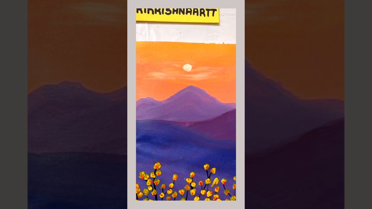 Sunrise View #srikrishnaartt #art #artclass #drawingtechniques #drawing #nature #mountains #classes
