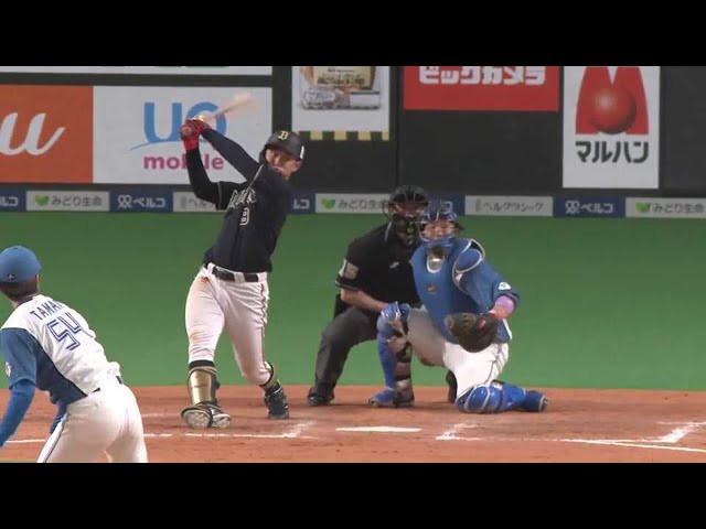 【9回表】バファローズ・野口智哉 ルーキーが貴重な追加点となるタイムリー2ベース!! 2022年5月10日 北海道日本ハムファイターズ 対 オリックス・バファローズ