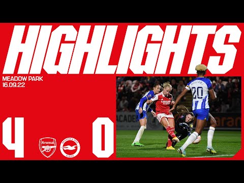HIGHLIGHTS | Arsenal vs Brighton (4-0) | WSL | Little, Blackstenius, Mead (2)